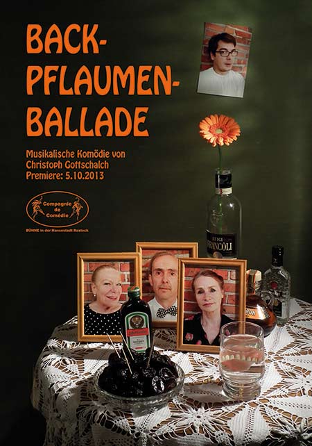 Plakat 'Backpflaumenballade' - Gestaltung: Christoph Gottschalch